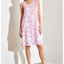 Rochie dreapta cu model floral-FEMEI-IMBRACAMINTE/Rochii