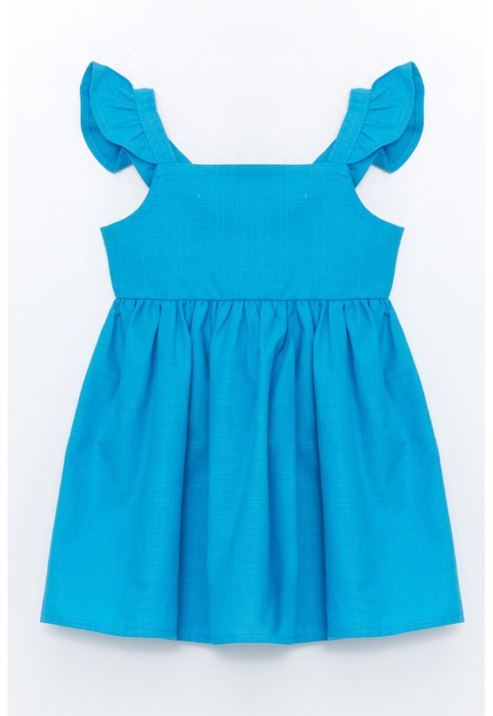 Rochie evazata cu maneci cu volane-FETE-