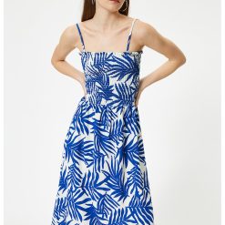 Rochie midi cu imprimeu floral-FEMEI-