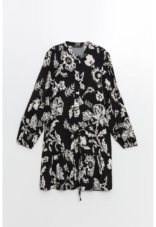 Rochie scurta cu model floral-FEMEI-