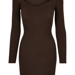 Rochie striata cu decupaj frontal-FEMEI-