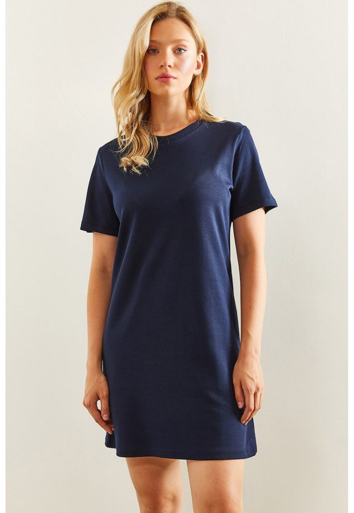 Rochie-tricou din amestec de bumbac-FEMEI-IMBRACAMINTE/Rochii