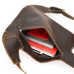 Rucsac pentru barbati Draven GT3315 piele naturala Maro inchis 5