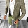 Sacou barbati in carouri slim fit B5019 22A-1-Sacouri barbati