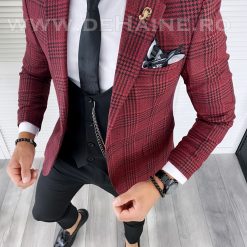 Sacou barbati in carouri  slim fit B5026 D3-5.1-Sacouri barbati