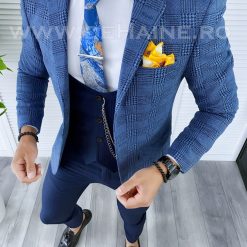 Sacou barbati in carouri slim fit B5292  D3-4.4-Sacouri barbati