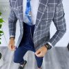 Sacou barbati  in carouri slim fit B5320  O2-4.1-Sacouri barbati