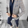 Sacou barbati slim fit albastru 732 I9-3-Sacouri barbati