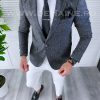 Sacou barbati slim fit bleumarin. A8742  i18-3.1-Sacouri barbati