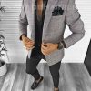 Sacou barbati slim fit in carouri B8284  P18-4.2-Sacouri barbati