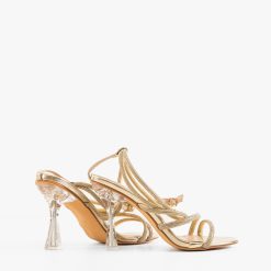 Sandale cu toc Anne Aurii 2