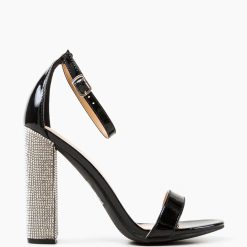 Sandale cu toc Archer Negre 4
