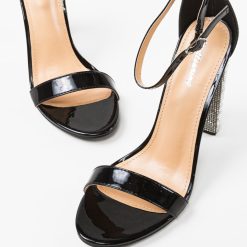 Sandale cu toc Archer Negre 5