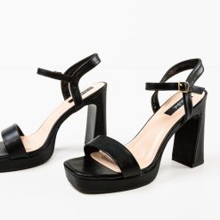 Sandale cu toc Blythe Negre 6