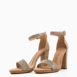 Sandale cu toc Estes Bej 3