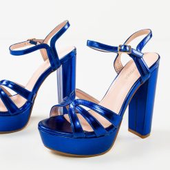 Sandale cu toc Mumbi Albastre 5