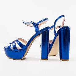 Sandale cu toc Mumbi Albastre 6