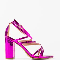 Sandale cu toc Obsesium Fuchsia 4
