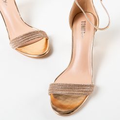 Sandale cu toc Ogan Aurii 4