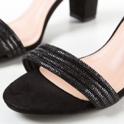 Sandale cu toc Ogan Negre 4