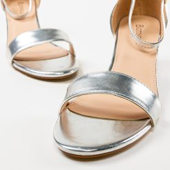 Sandale cu toc Opazy Argintii 6