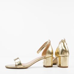 Sandale cu toc Opazy Aurii 4