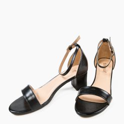 Sandale cu toc Opazy Negre 4