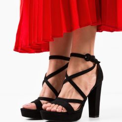 Sandale cu toc Ross Negre 1