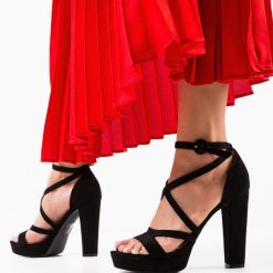 Sandale cu toc Ross Negre 2