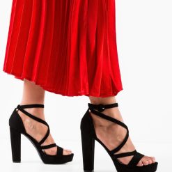 Sandale cu toc Ross Negre 3