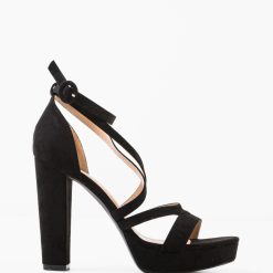 Sandale cu toc Ross Negre 4
