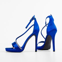 Sandale cu toc Sarai Albastre 5