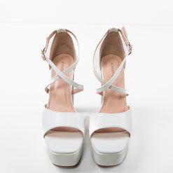 Sandale cu toc Stella Albe 6