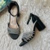 Sandale dama cu toc gros negre GH116 T13-2-Incaltaminte > Incaltaminte dama > Sandale dama