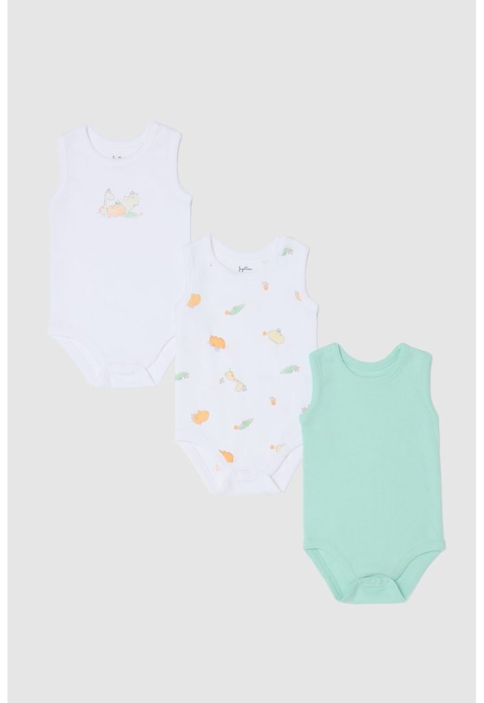 Set de body-uri de bumbac cu imprimeu - 3 piese-FETE-
