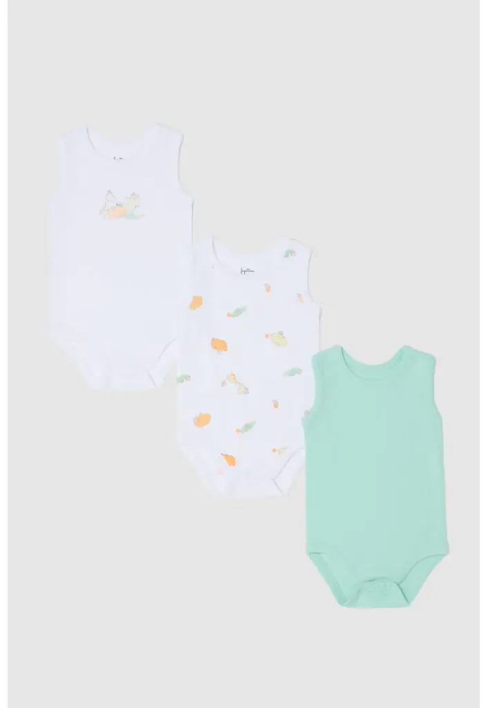 Set de body-uri de bumbac cu imprimeu - 3 piese-FETE-