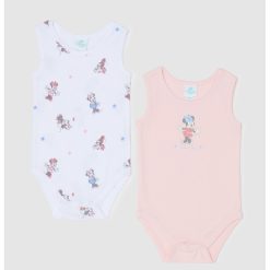 Set de body-uri din bumbac cu imprimeu Minnie Mouse - 2 Piese-FETE-