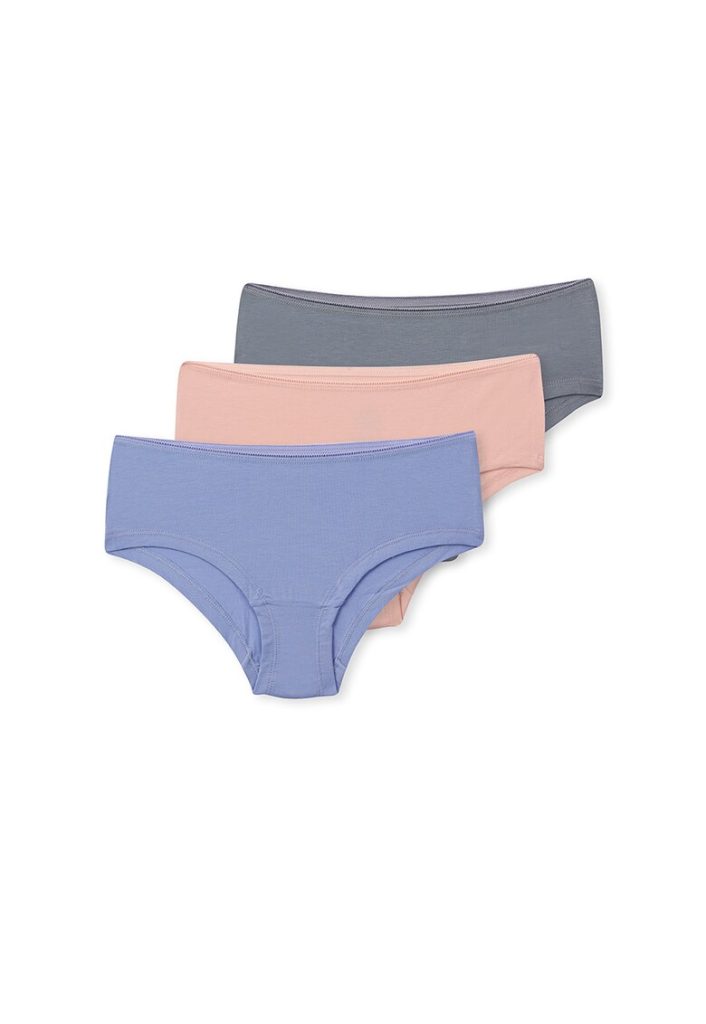 Set de chiloti hipster cu model uni - 3 Perechi-FEMEI-IMBRACAMINTE/Lenjerie intima
