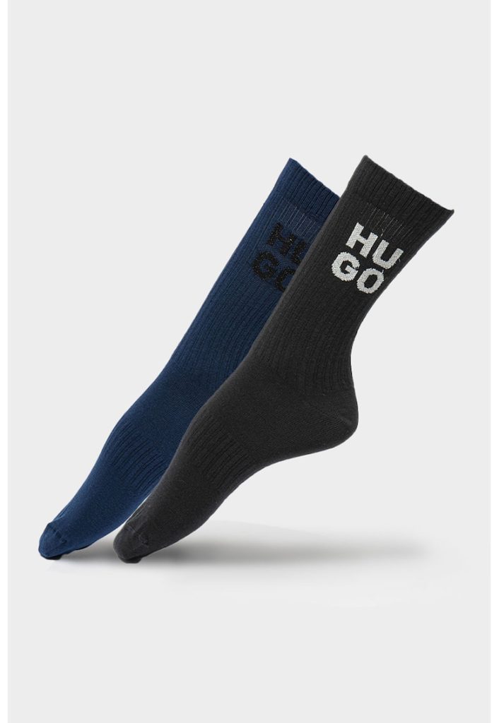 Set de sosete cu logo stralucitor - 2 perechi-BARBATI-IMBRACAMINTE/Dresuri si sosete
