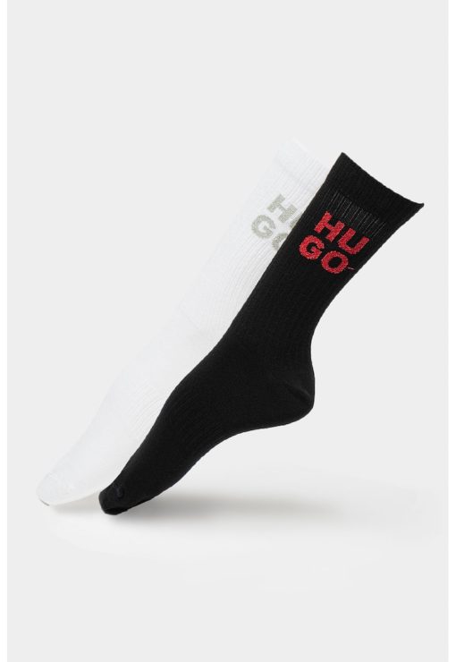 Set de sosete cu logo stralucitor - 2 perechi-BARBATI-IMBRACAMINTE/Dresuri si sosete