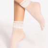 Sosete lycra albe cu picatele negre Gatta Spring Vibes WZ05 15 den-FEMEI