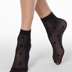 Sosete lycra negre cu buline Conte Elegant Big Dots 20 den-FEMEI