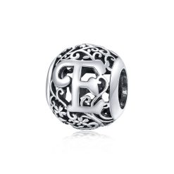 Talisman din argint Alphabet Letter E-Talismane