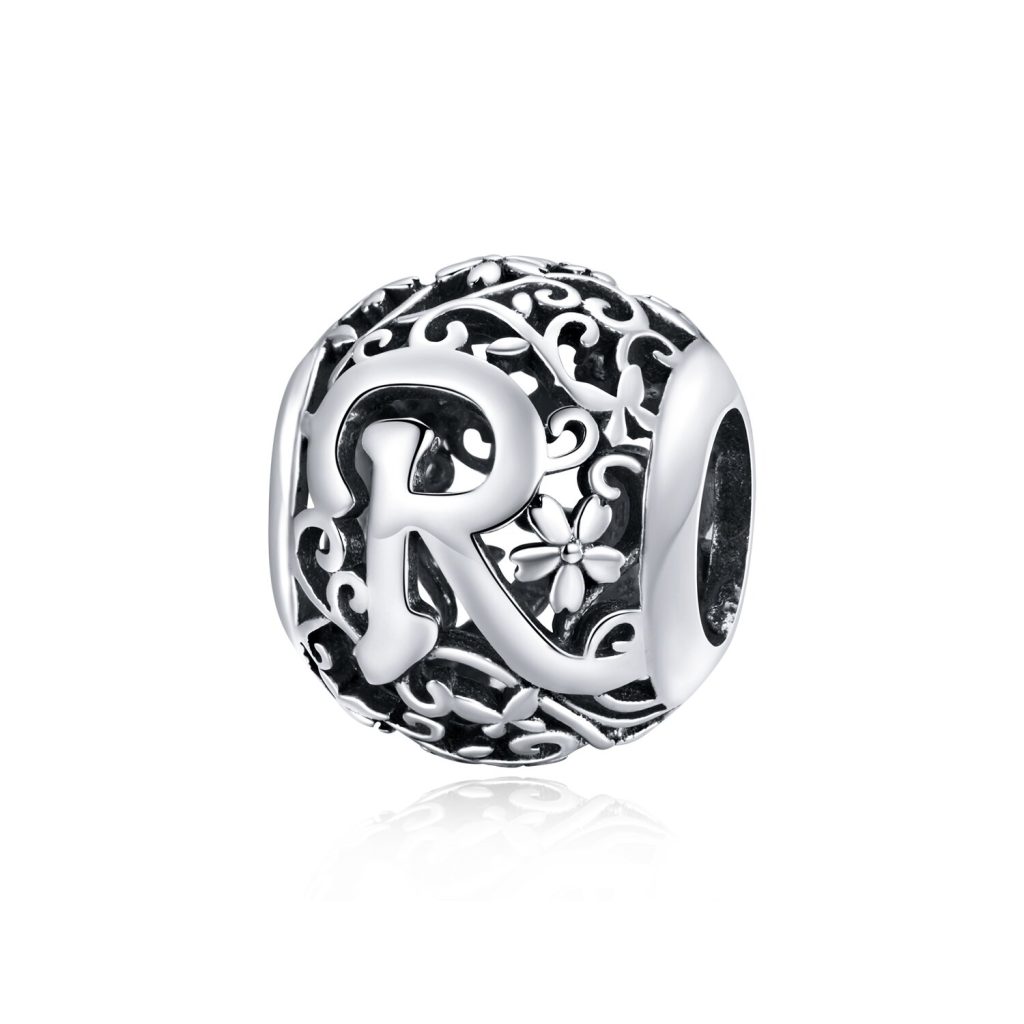 Talisman din argint Alphabet Letter R-Talismane