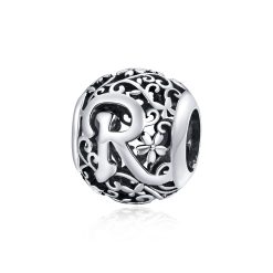 Talisman din argint Alphabet Letter R-Talismane
