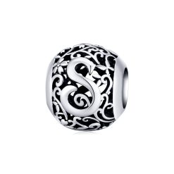 Talisman din argint Alphabet Letter S-Talismane