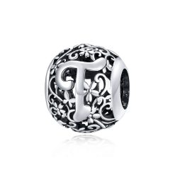 Talisman din argint Alphabet Letter T-Talismane