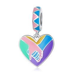 Talisman din argint Colorful Heart Heand-Talismane >> Talismane din Argint (toate)
