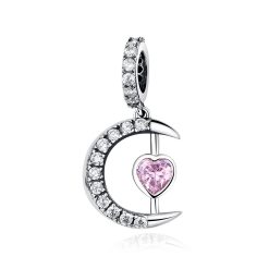 Talisman din argint Half Moon Crystals-Talismane >> Talismane din Argint (toate)
