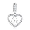 Talisman din argint Heart Letter G-Talismane >> Talismane din Argint (toate)